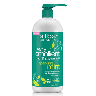 Very Emollient Bath & Shower Gel Sparkling Mint - Alba Botanica